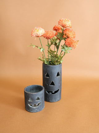 Rustic Black Jack-O-Lantern Luminary