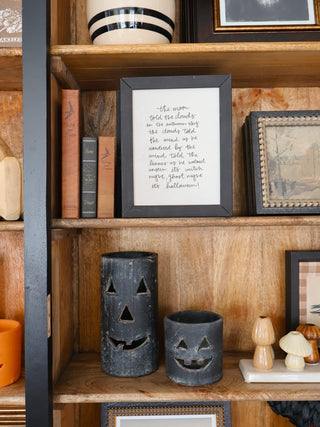 Rustic Black Jack-O-Lantern Luminary
