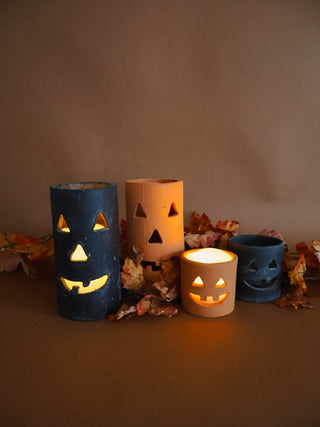 Rustic Black Jack-O-Lantern Luminary