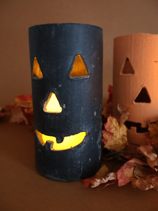 Rustic Black Jack-O-Lantern Luminary
