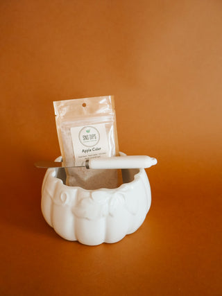 Pumpkin Bowl with Canape Knife