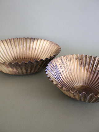 Metal Fluted Bowl