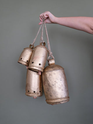 Aged Brass Star Bells