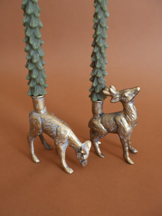 Deer Cast Iron Taper Holder Single