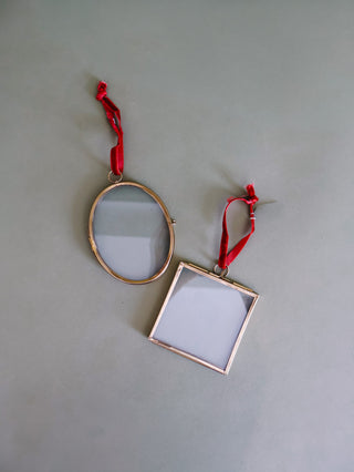 Glass & Metal Photo Frame Ornament
