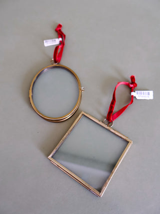 Glass & Metal Photo Frame Ornament