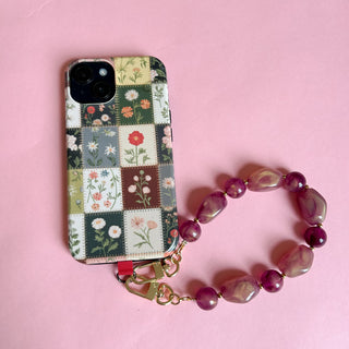 Cosmos Beaded Phone Chain Wristlet