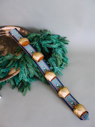 Firgrove Velvet + Leather Bells Door Hanger