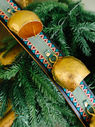 Firgrove Velvet + Leather Bells Door Hanger