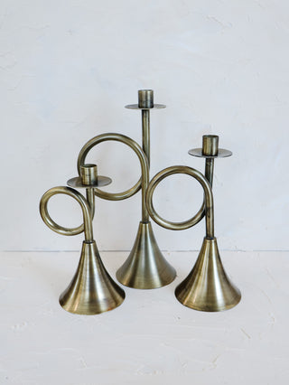 Trumpet Taper Candle Holder Single