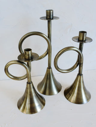 Trumpet Taper Candle Holder Single