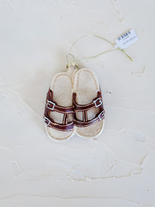 Glass Sandal Ornament
