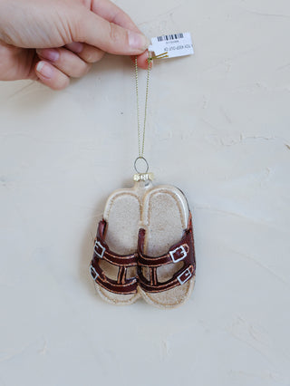 Glass Sandal Ornament