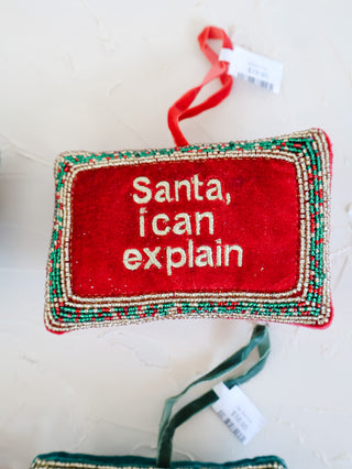 Beaded Pillow Sassy Ornament