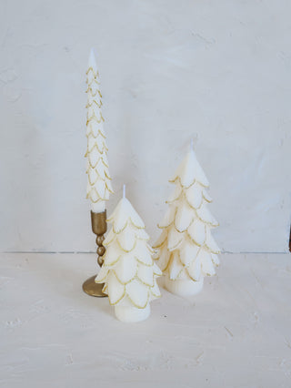 Gilded Tree Taper Candle Single