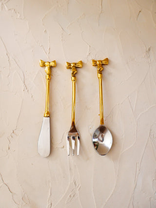 Tied Together Bow Appetizer Fork Single