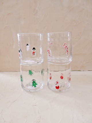 Holiday Icon Glass Cup