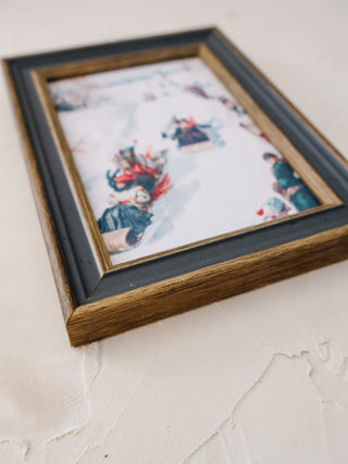 Tobagganing In The Countryside Framed Wall Art