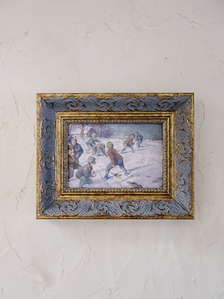 Snowball Fight Framed Wall Art