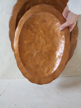 Wells Distressed Copper Tray