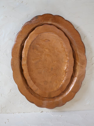 Wells Distressed Copper Tray