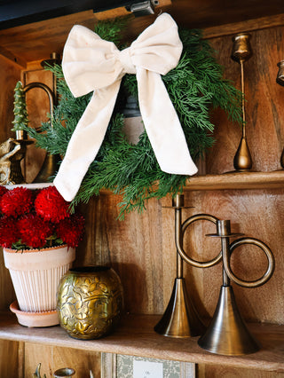 Small Faux Cedar Evergreen Wreath