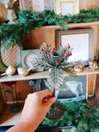 Winter Heirloom Garden Taper Holder
