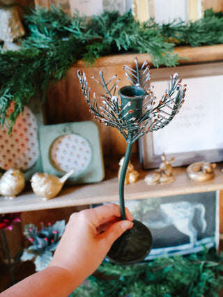 Winter Heirloom Garden Taper Holder