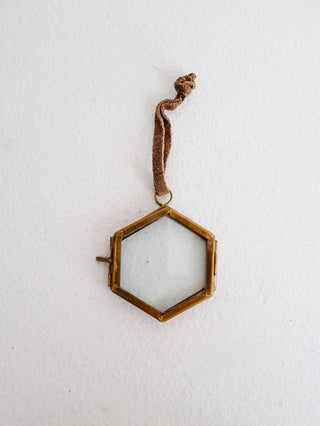 Mini Glass & Brass Hexagon 2" x 2"