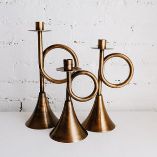 Trumpet Taper Candle Holder - Set of 3 *online exclusive*