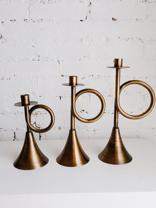 Trumpet Taper Candle Holder - Set of 3 *online exclusive*