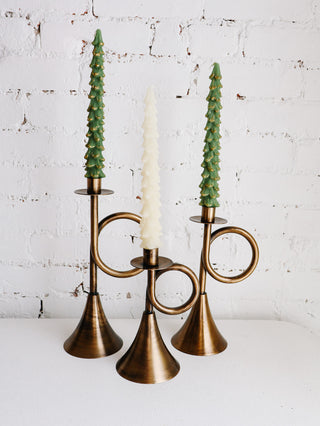Trumpet Taper Candle Holder - Set of 3 *online exclusive*