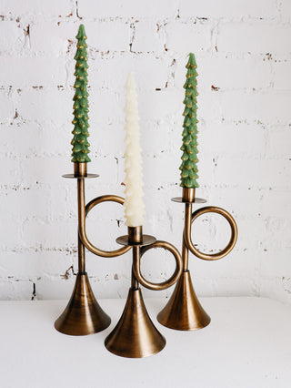 Trumpet Taper Candle Holder - Set of 3 *online exclusive*