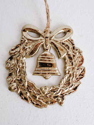 Golden Wreath Ornament