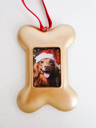 Dog Bone Picture Frame Ornament