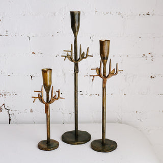 Brass Deer Taper Holder - Set of 3 *online exclusive*