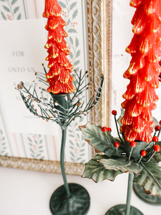 Winter Heirloom Garden Taper Holder