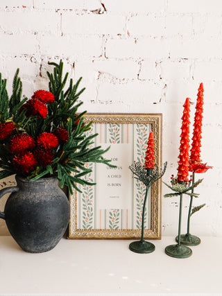 Winter Heirloom Garden Taper Holder