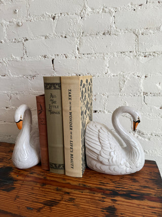 Swan Bookend Set