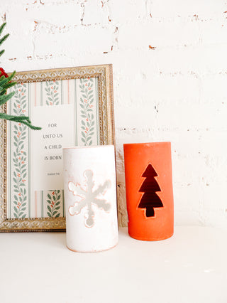 Snowflake Clay Luminary