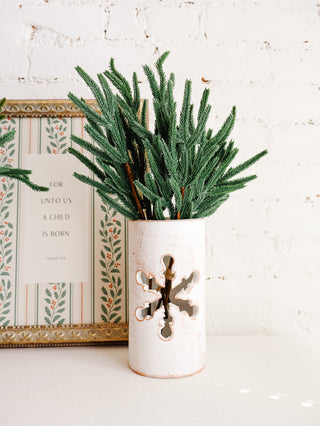 Snowflake Clay Luminary