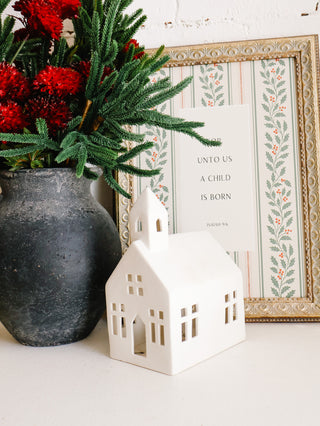 Modern White LED Ceramic Church *online exclusive*