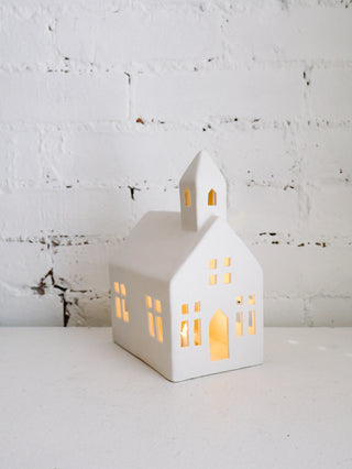 Modern White LED Ceramic Church *online exclusive*