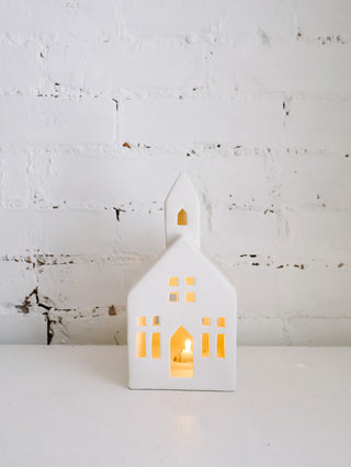 Modern White LED Ceramic Church *online exclusive*