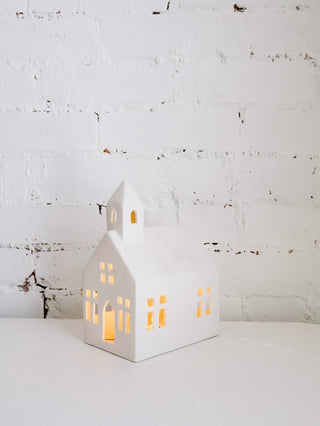 Modern White LED Ceramic Church *online exclusive*