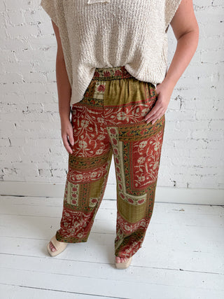 Boho Autumn Patchwork Pants