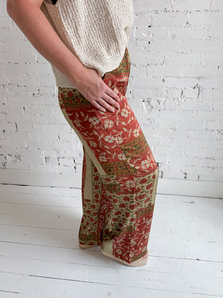 Boho Autumn Patchwork Pants