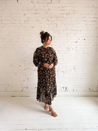 Francine Floral Mesh Maxi Dress