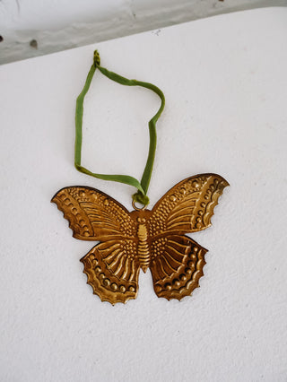 Antique Gold Butterfly Ornament