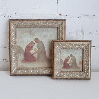 The Birth of Christ Nativity Framed Wall Art